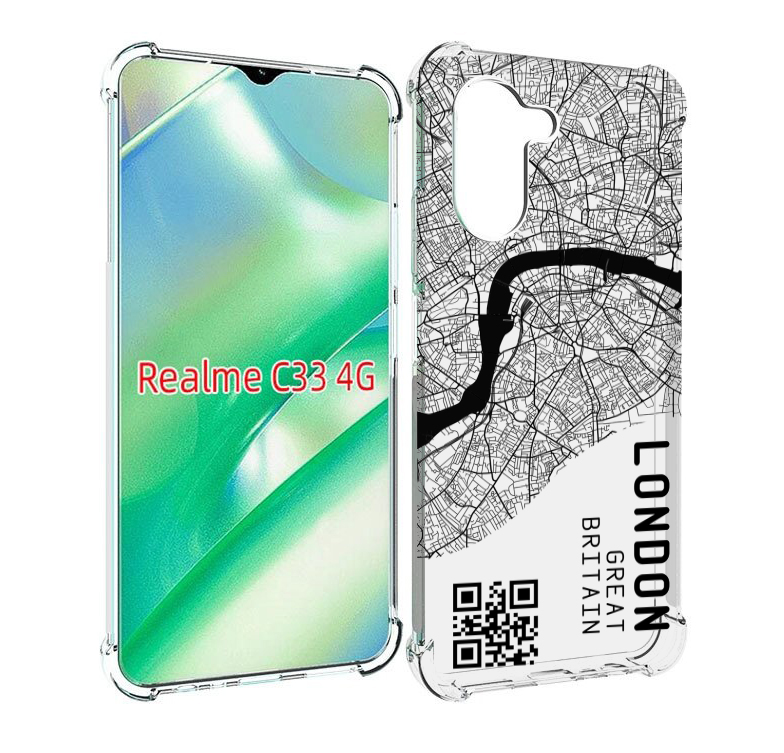 

Чехол MyPads схема-лондон для Realme C33 4G, Прозрачный, Tocco
