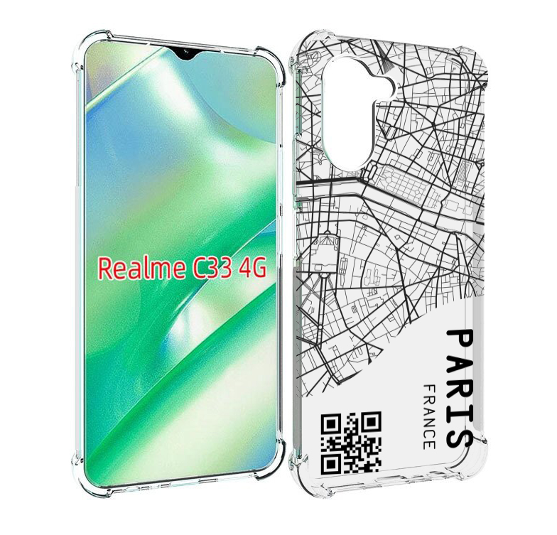 

Чехол MyPads схема-париж для Realme C33 4G, Прозрачный, Tocco