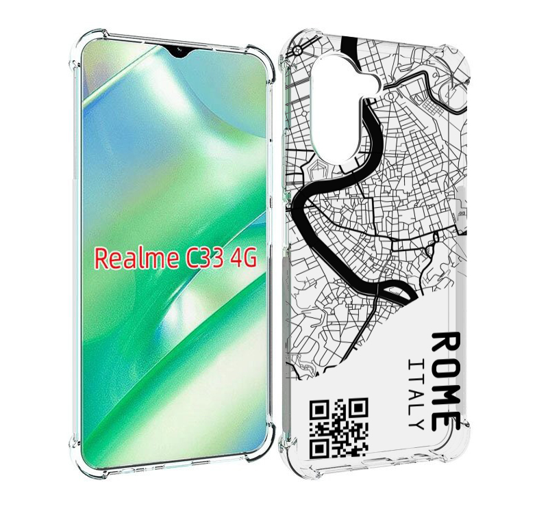 

Чехол MyPads схема-рим для Realme C33 4G, Прозрачный, Tocco