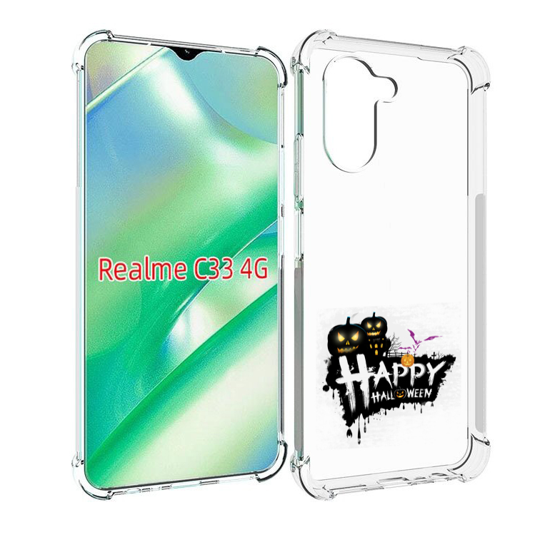 

Чехол MyPads счастливого хэллоуина для Realme C33 4G, Прозрачный, Tocco