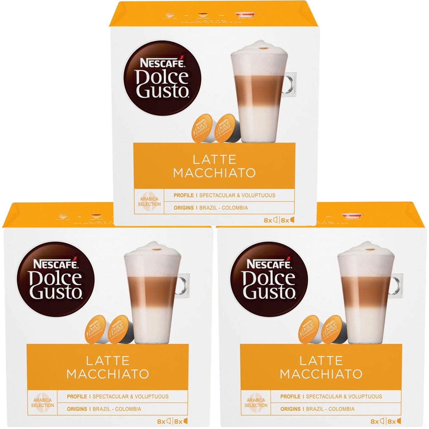 Кофе в капсулах Nescafe Dolce GustoLatte Macchiato, 3 шт х 16 капсул