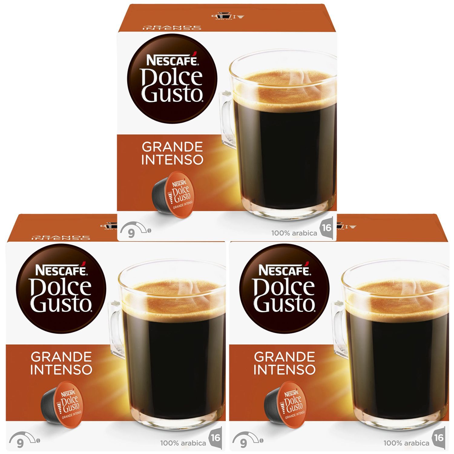 Кофе в капсулах Nescafe Dolce GustoGrande Intenso, 3 шт х 16 капсул, 398,4 г