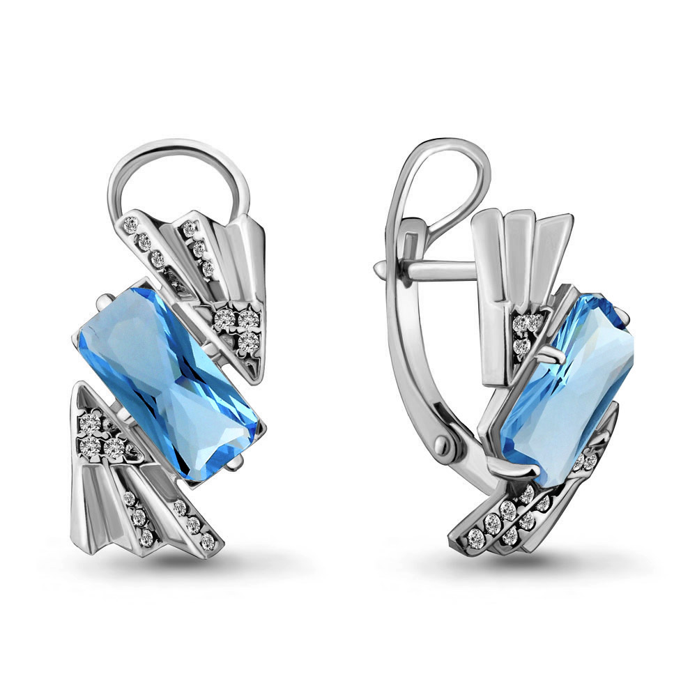 

Серьги из серебра с топазом Aquamarine 4479892А_925_р, 4479892А_925_р