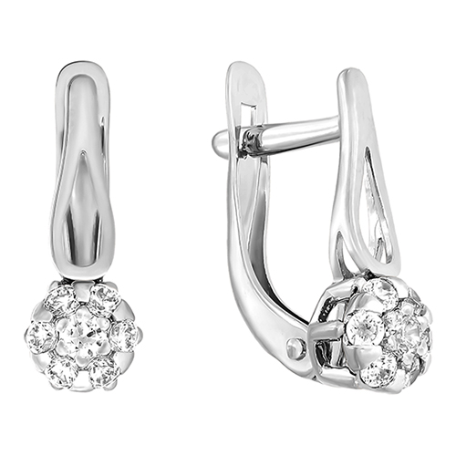 

Серьги из серебра ЯХОНТ Золотой 169725, фианит, 169725