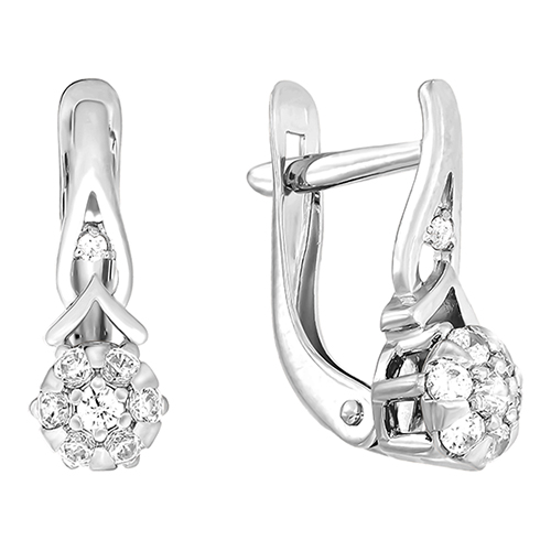 

Серьги из серебра с фианитом Яхонт Ювелирный 169726, 169726