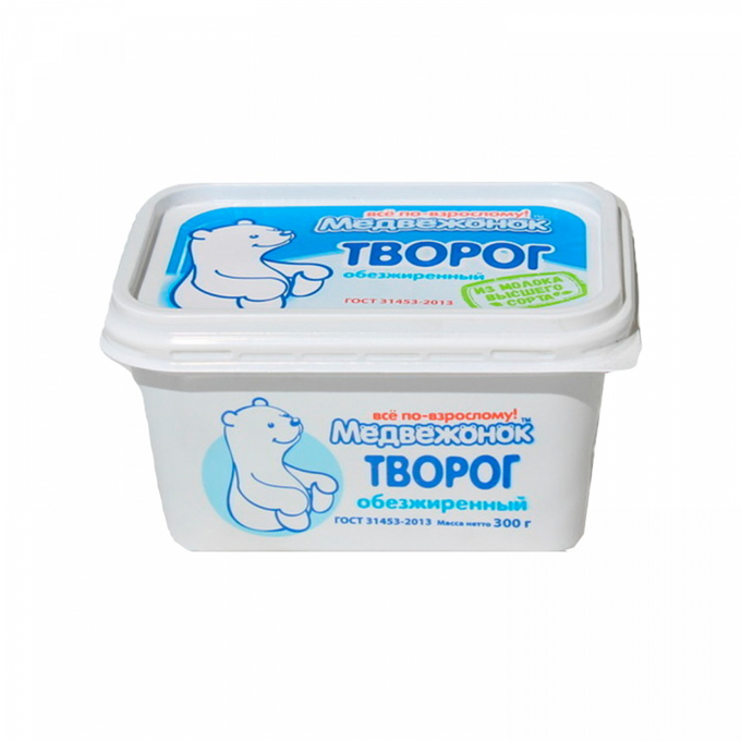 

Творог Медвежонок обезжиренный 1,8% 300 г бзмж