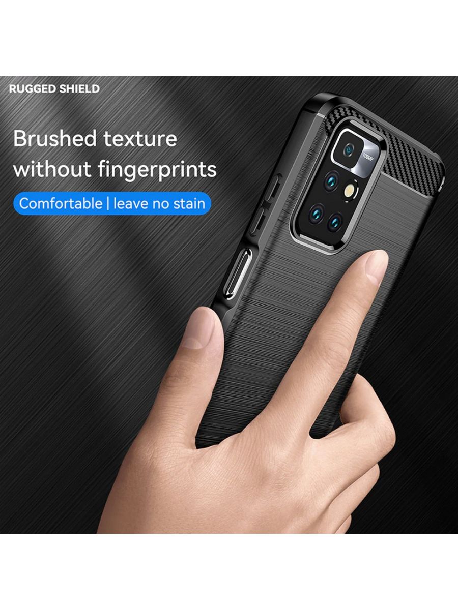 

Brodef Carbon Силиконовый чехол для Xiaomi Redmi 10 Синий