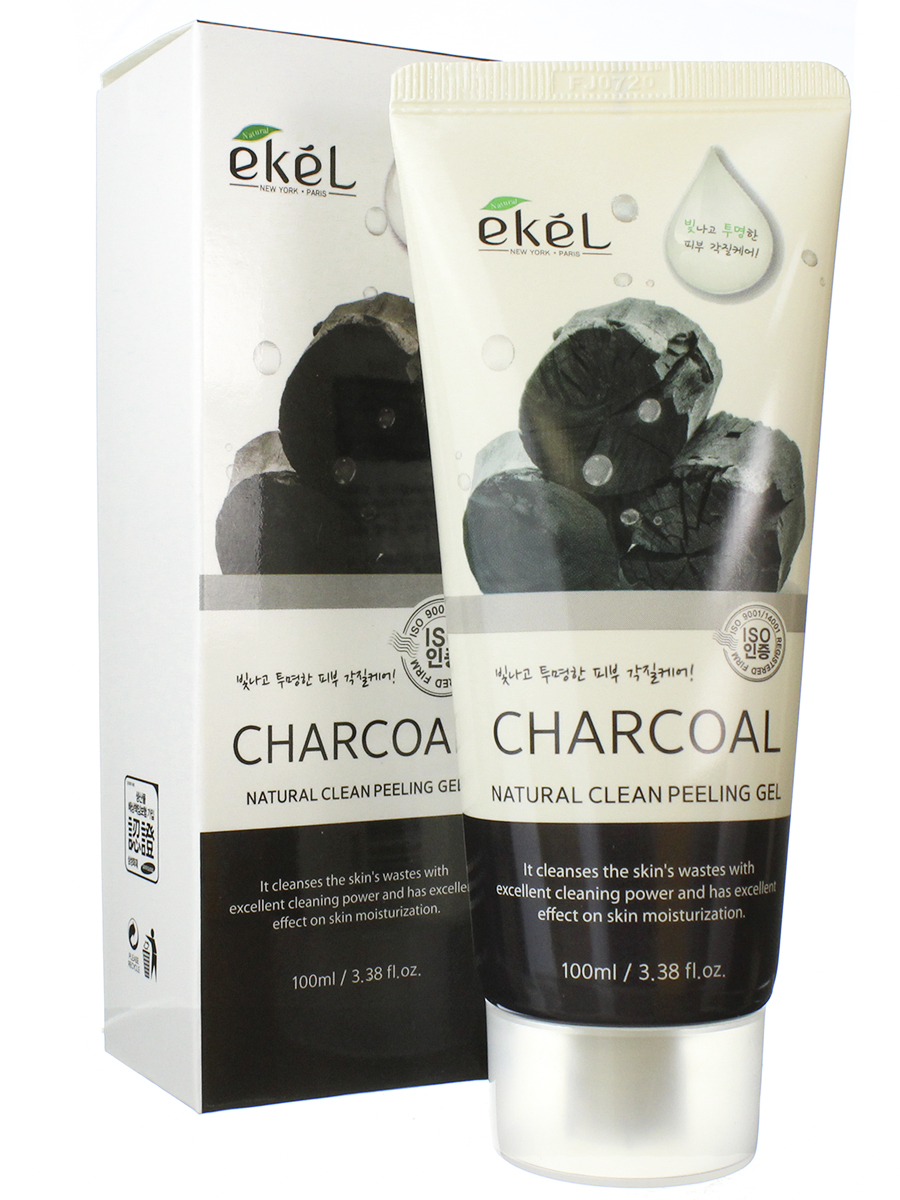 фото Пилинг для лица ekel с экстрактом древесного угля peeling gel charcoal 100 мл