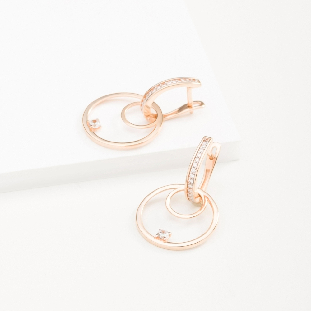 

Серьги женские из золота НАШЕ ЗОЛОТО СН01-215599, фианит, СН01-215599
