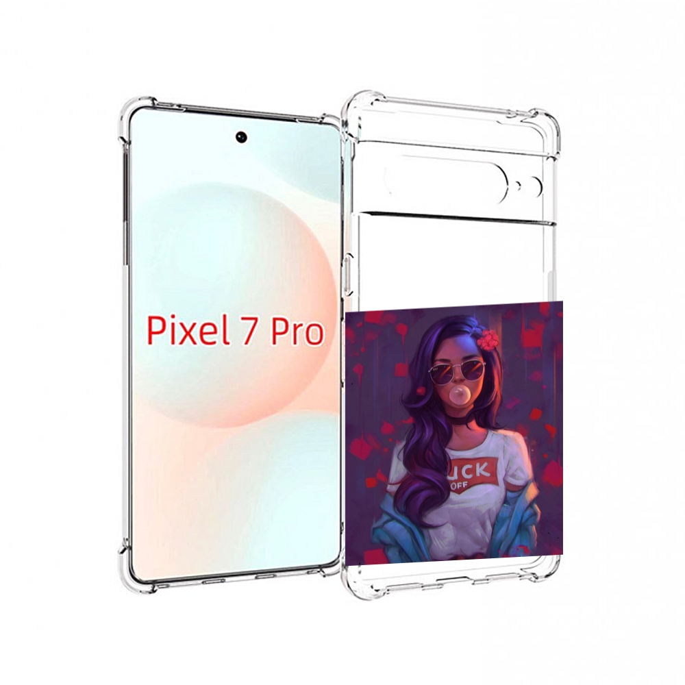 

Чехол Mypads Девушка-С-Жвачкой Женской Для Google Pixel 7 Pro, Прозрачный, Tocco