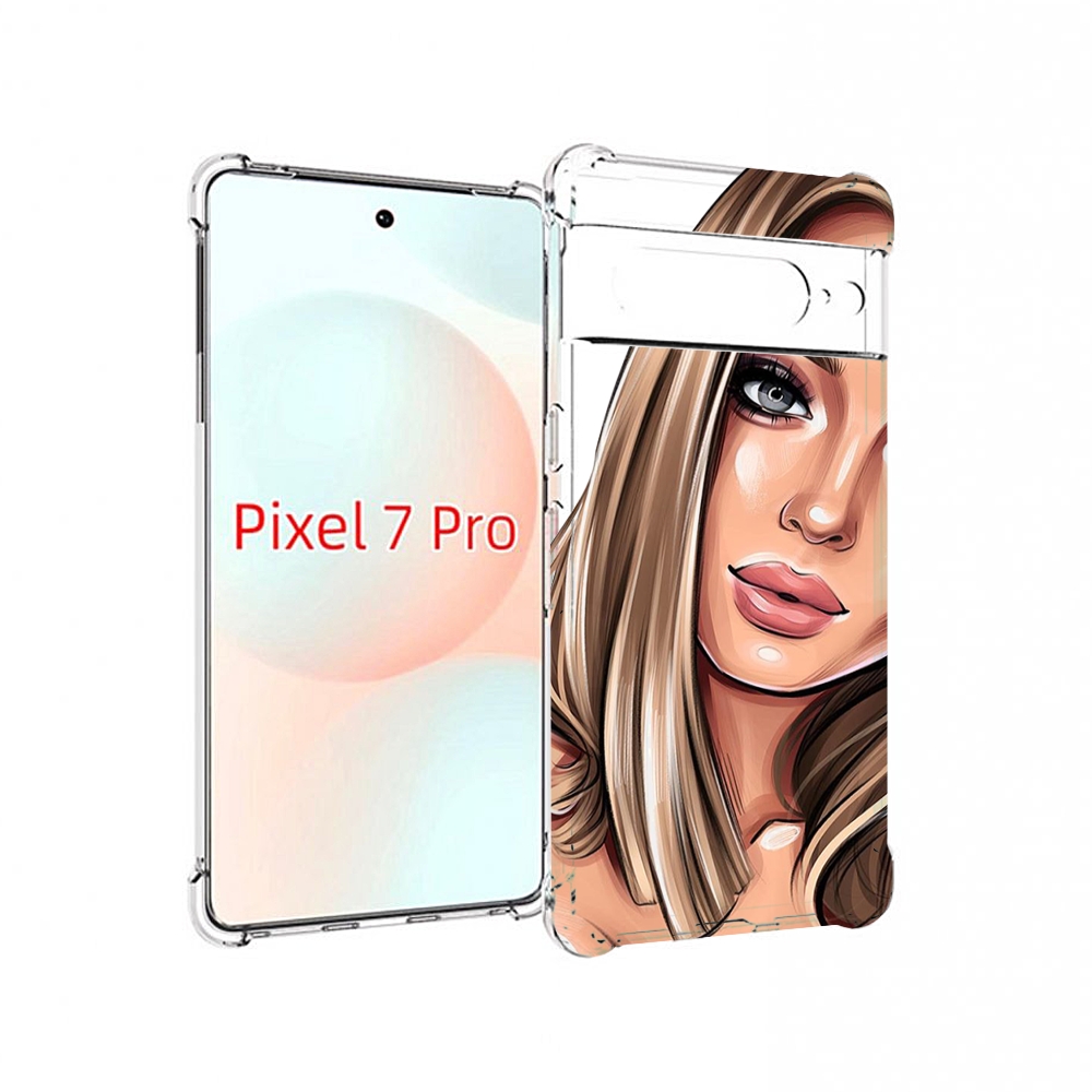 

Чехол Mypads Девушка-С-Каре Женский Для Google Pixel 7 Pro, Прозрачный, Tocco