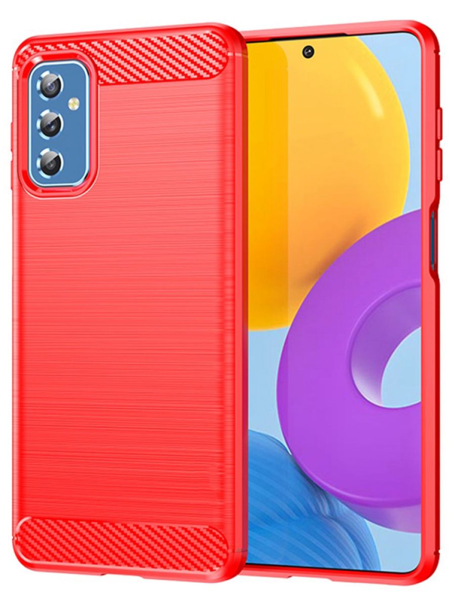 

Brodef Carbon Силиконовый чехол для Samsung Galaxy M52 Красный