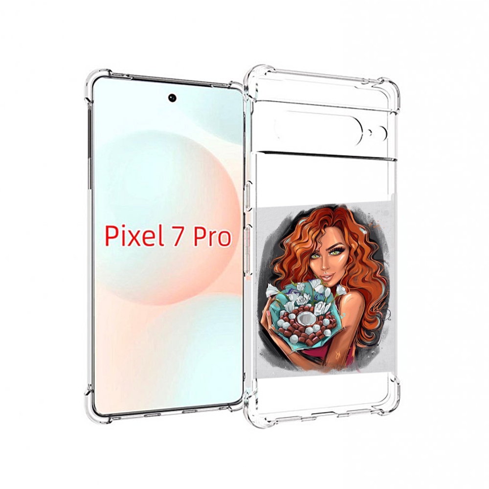 

Чехол Mypads Девушка-С-Кокосовым-Букетом Женский Для Google Pixel 7 Pro, Прозрачный, Tocco