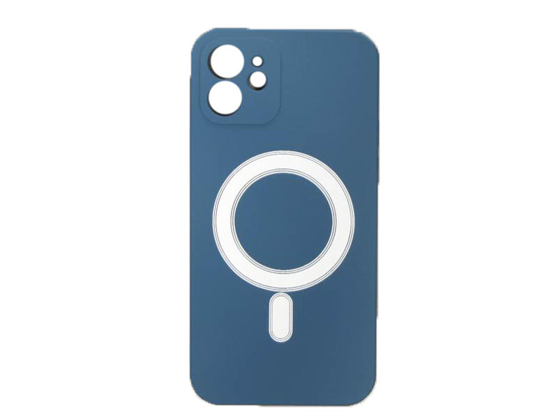фото Чехол luazon для apple iphone 12 magsafe silicone dark blue 6852577