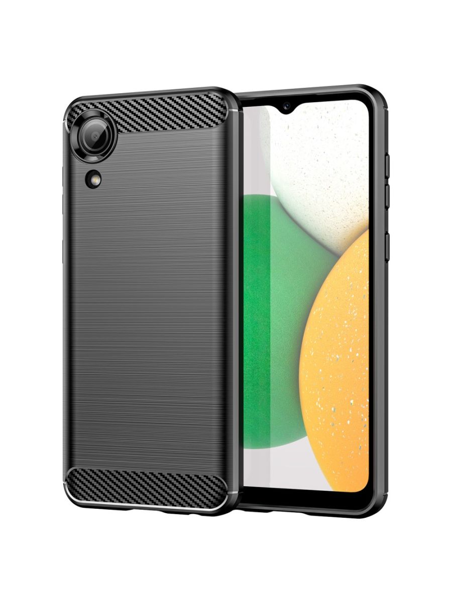 

Brodef Carbon Силиконовый чехол для Samsung Galaxy A03 Core Черный