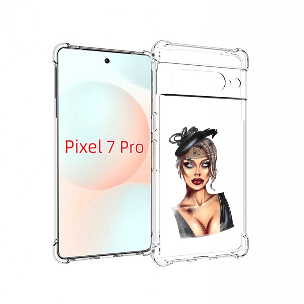 

Чехол Mypads Девушка-С-Линзами Для Google Pixel 7 Pro, Прозрачный, Tocco