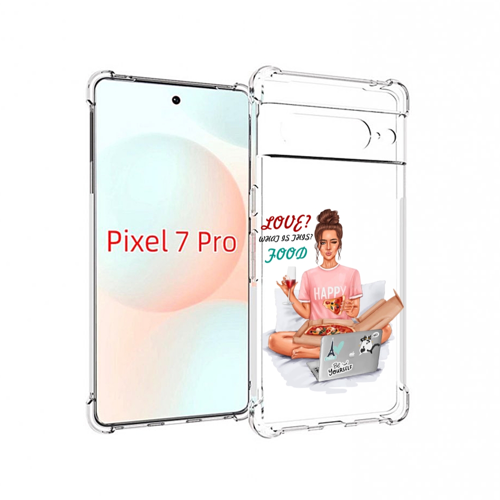 

Чехол Mypads Девушка-С-Ноутбуком Женский Для Google Pixel 7 Pro, Прозрачный, Tocco