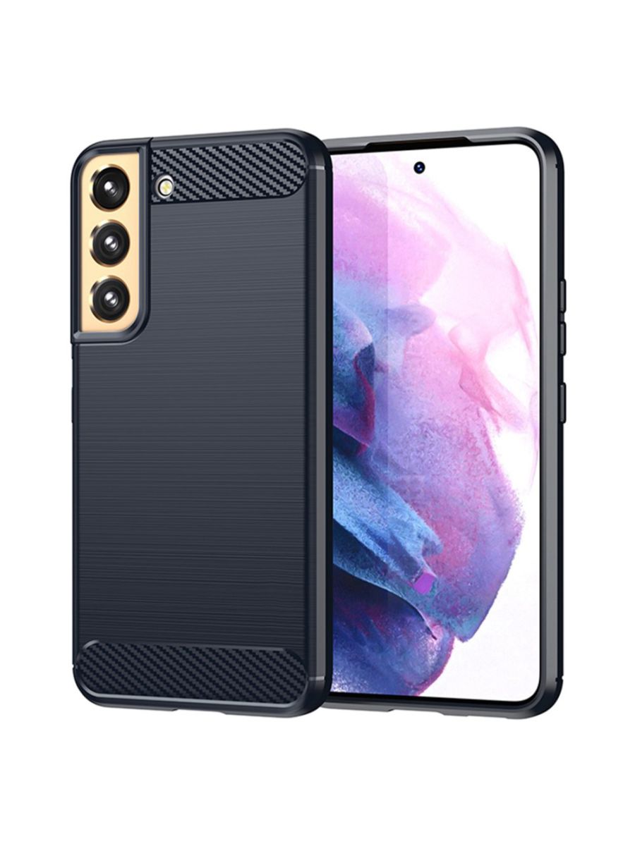 

Brodef Carbon Силиконовый чехол для Samsung Galaxy S22 Plus/S22+ Синий