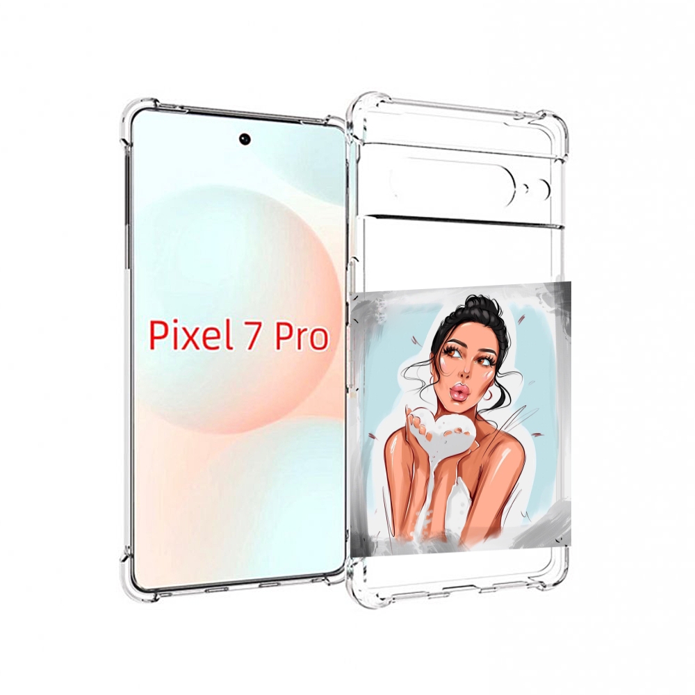 

Чехол Mypads Девушка-С-Пеной Женский Для Google Pixel 7 Pro, Прозрачный, Tocco