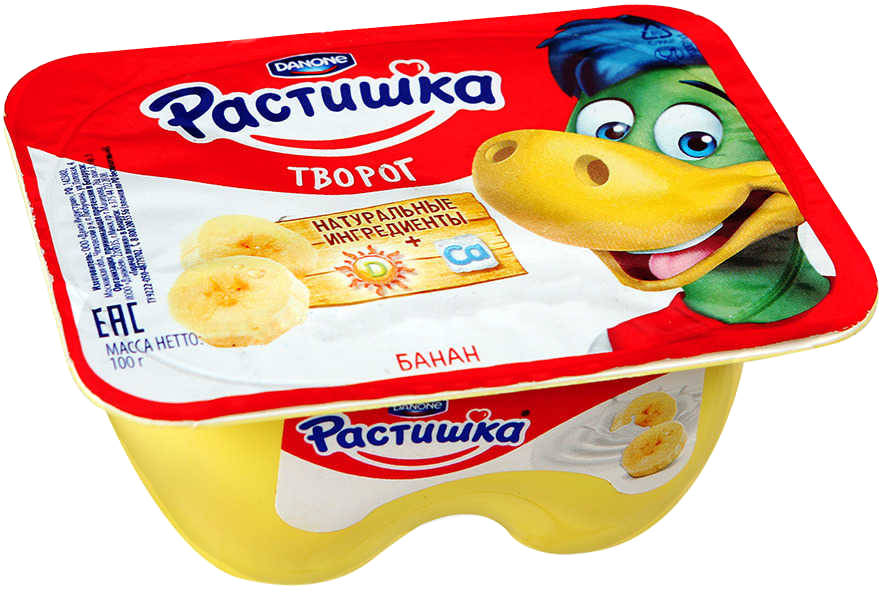 

Творожок Растишка банан