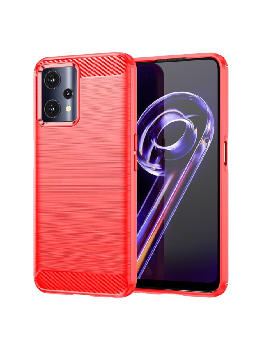 

Brodef Carbon Силиконовый чехол для Realme 9 Pro Красный