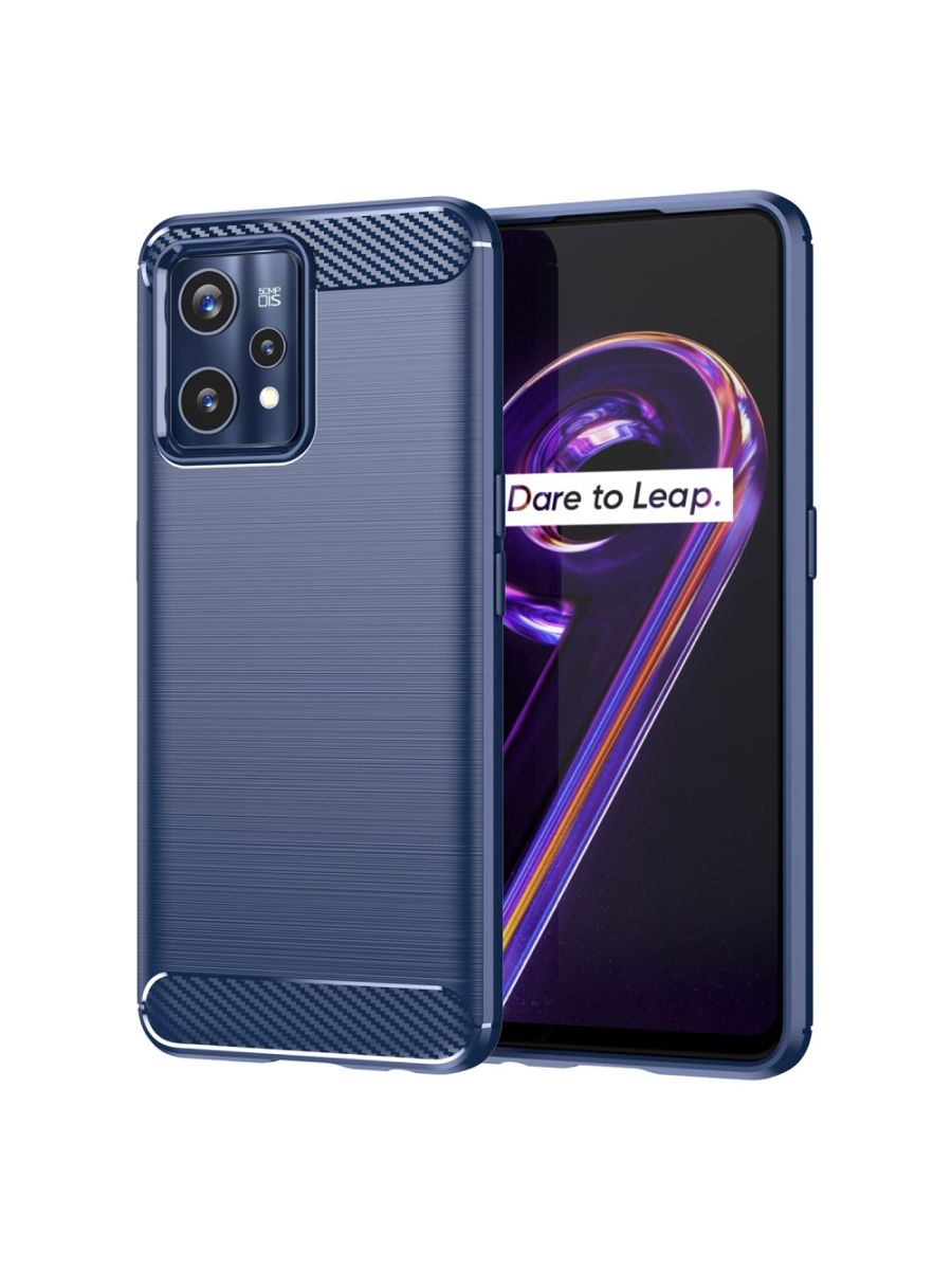 

Brodef Carbon Силиконовый чехол для Realme 9 Pro Plus/9 Pro+ Синий