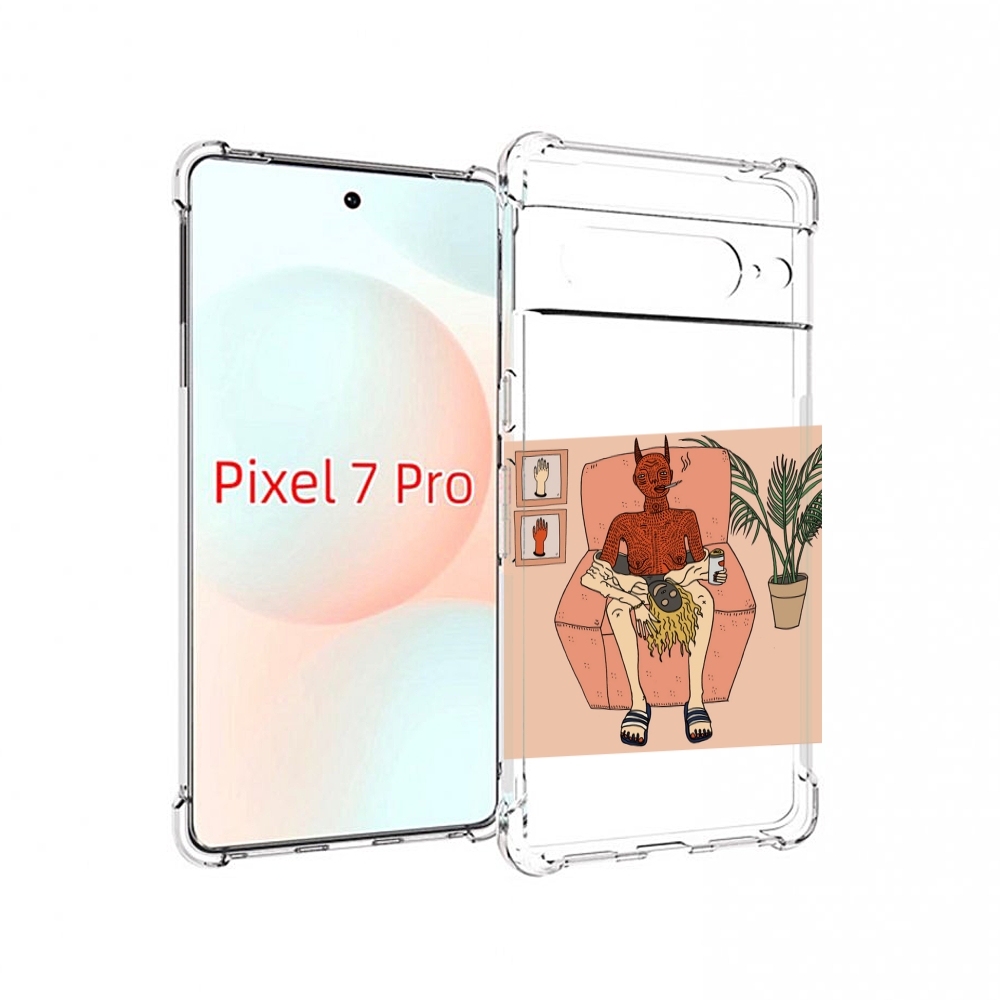 

Чехол Mypads Девушка-Сняла-Кожу Для Google Pixel 7 Pro, Прозрачный, Tocco