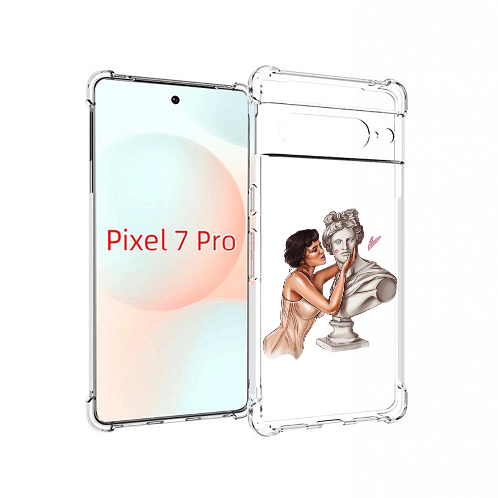

Чехол Mypads Девушка-Со-Статуей Женский Для Google Pixel 7 Pro, Прозрачный, Tocco