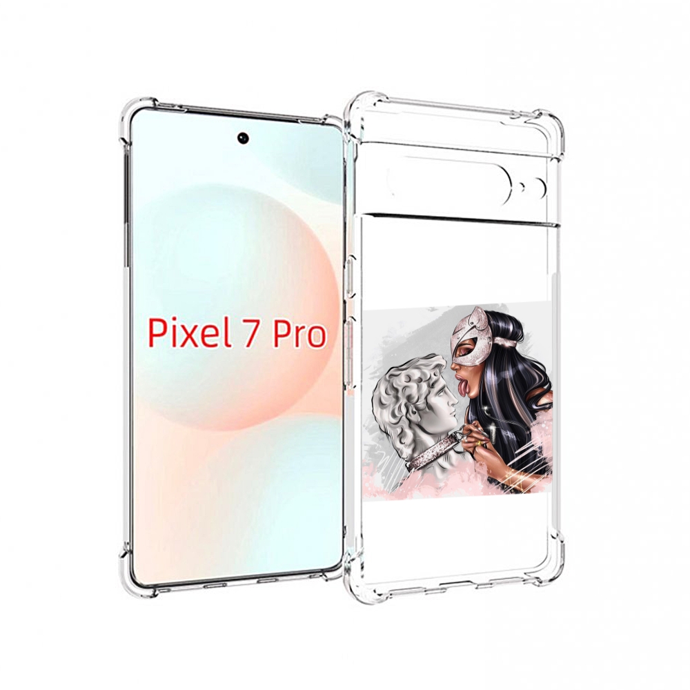 

Чехол Mypads Девушка-Флирт Женский Для Google Pixel 7 Pro, Прозрачный, Tocco