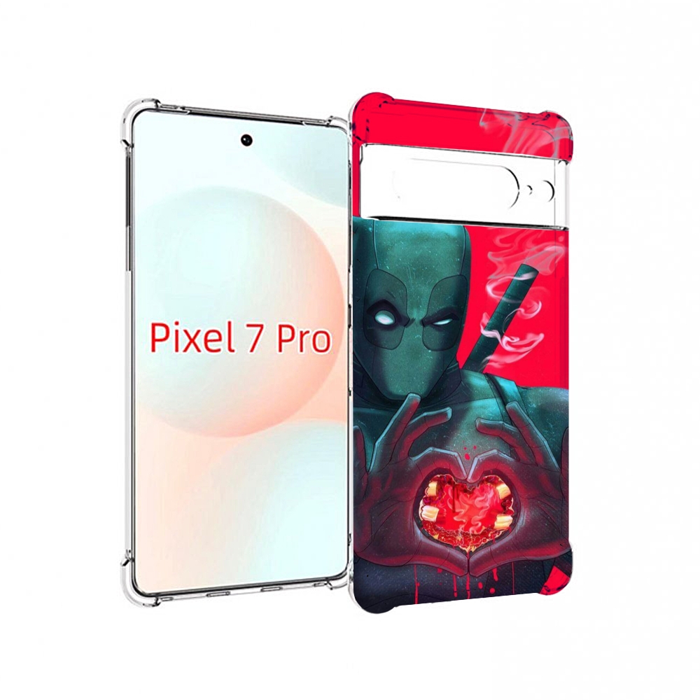 

Чехол Mypads Дедпул-В-Сердце Для Google Pixel 7 Pro, Прозрачный, Tocco