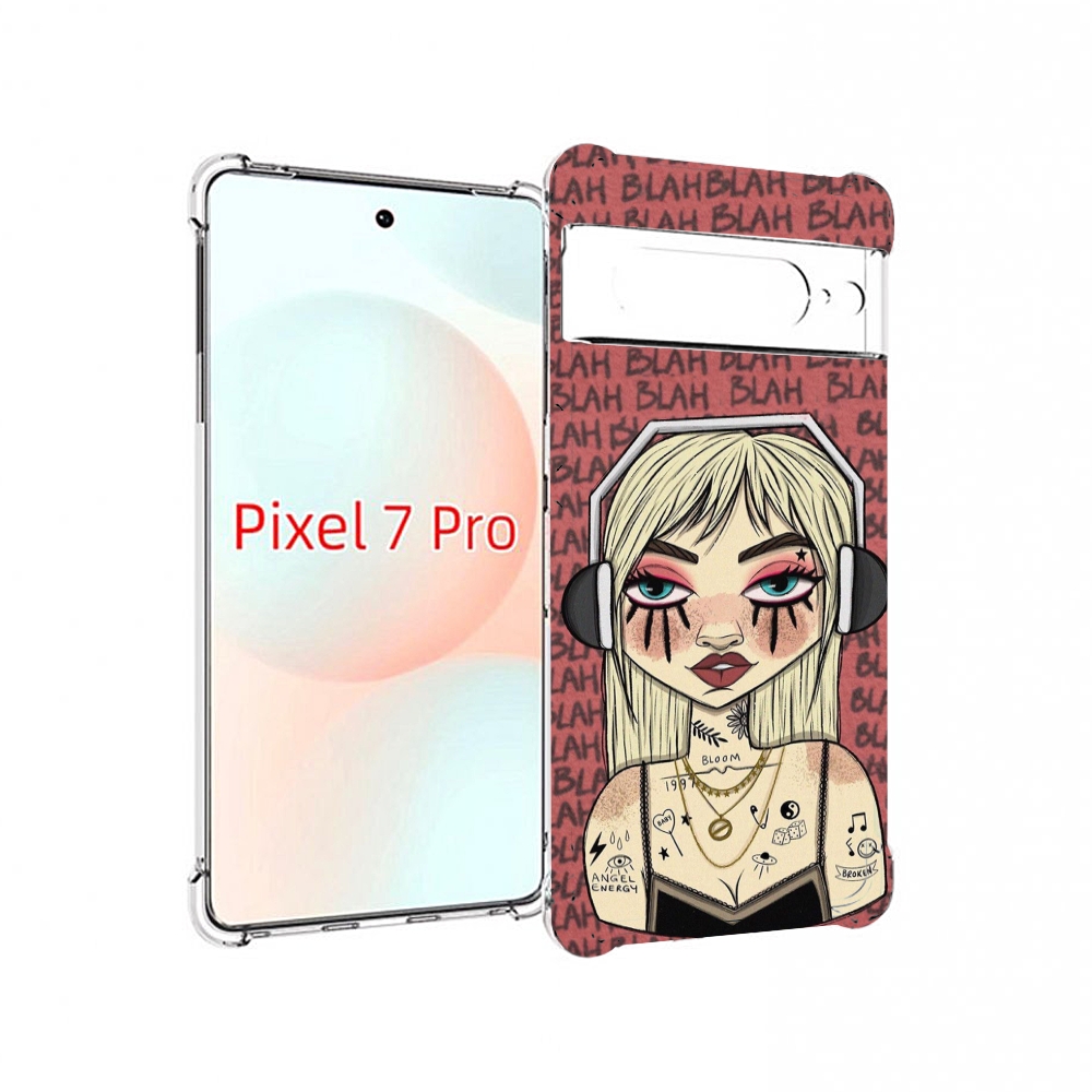 

Чехол Mypads Дерзкая-Девушка-В-Наушниках Женский Для Google Pixel 7 Pro, Прозрачный, Tocco