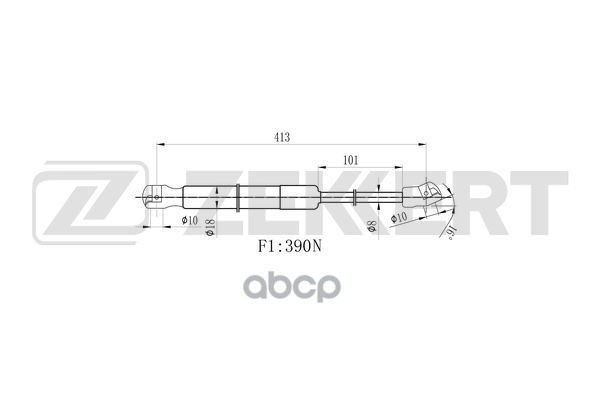 Пружина Газовая Капота Bmw X5 E70 06- X6 E71 E72 08- Zekkert арт GF1994 1199₽