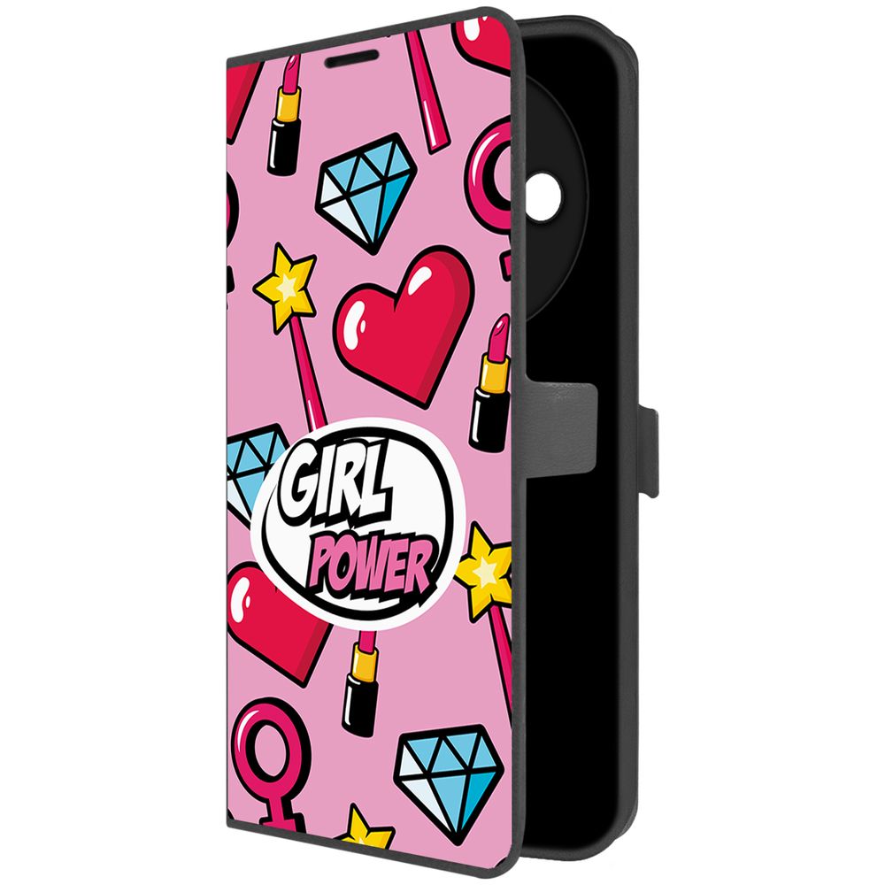 

Чехол-книжка Krutoff Eco Book для Xiaomi Redmi A3 Girl Power (черный)