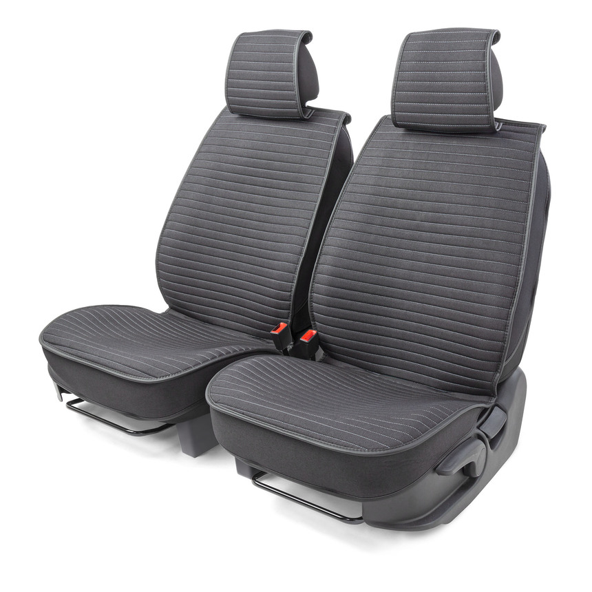 

Каркасные накидки на передние сиденья "Car Performance", 2 шт., fiberflax CUS-2022 BK/GY, Черный;серый