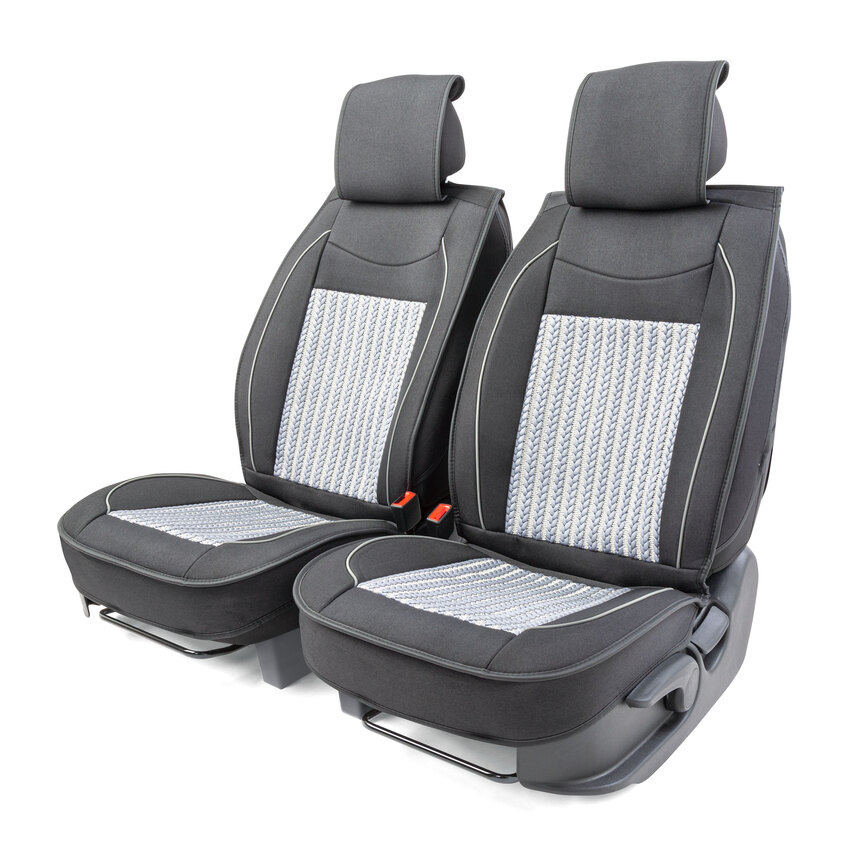

Каркасные накидки на передние сиденья "Car Performance", 2 шт., fiberflax CUS-2062 BK/GY