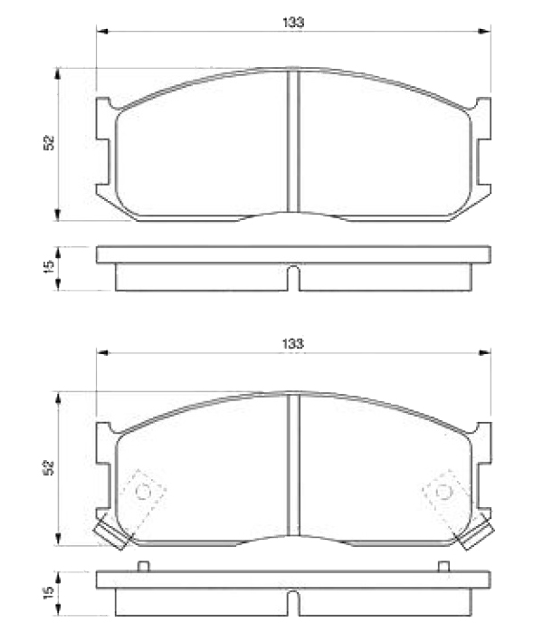 Колодки тормозные передние Mazda E/E-Serie 83>03 Kia Besta 92>03 Ford Econovan 86>92 JD JB