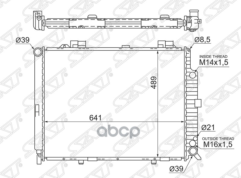 

SAT Радиатор MERCEDES E-CLASS W210 3.0TD/4.2/4.3/5.0 95-02