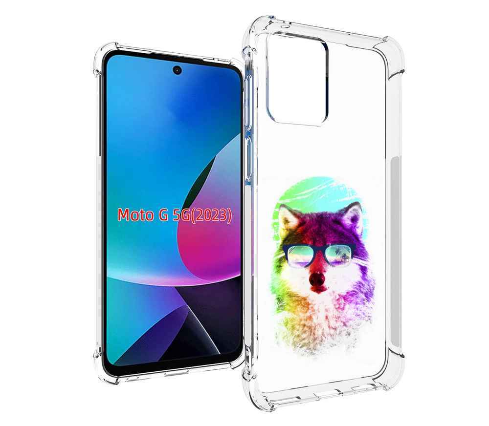 

Чехол MyPads радужный волк детский для MOTO G 5G 2023, Tocco