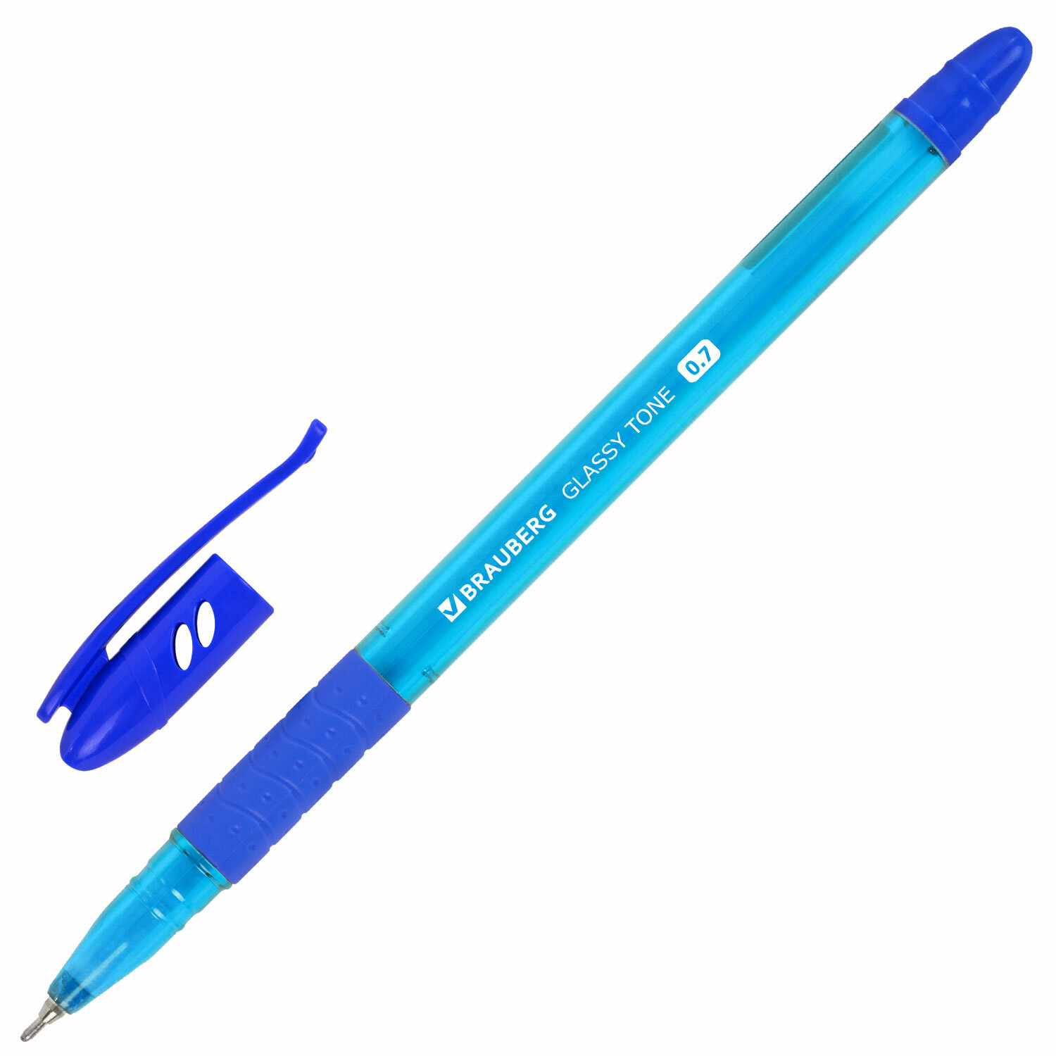 

Ручка шариковая Brauberg GLASSY TONE синяя