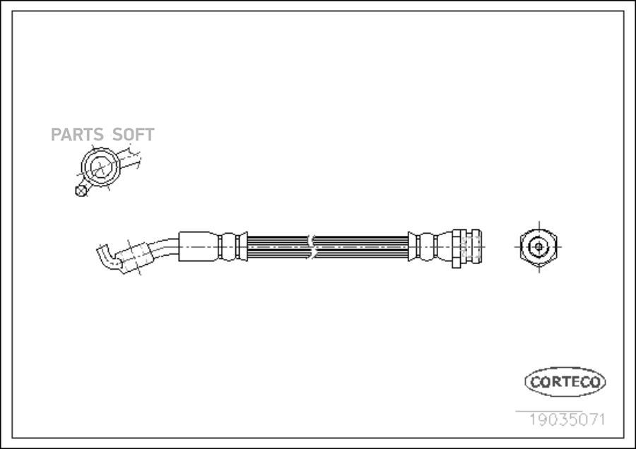 

Шланг тормозной системы CORTECO 19035071