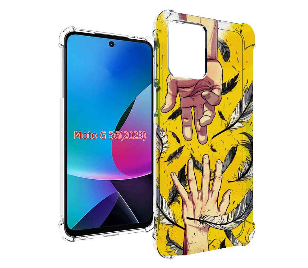 Чехол MyPads рука-в-руку для MOTO G 5G 2023