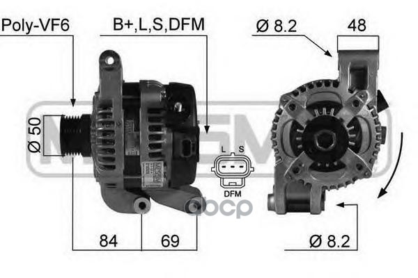 

Генератор 120a 14v Ford C-Max 04-07 1.8,2.0/Focus Ll 04- 2.0 Era арт. 210328