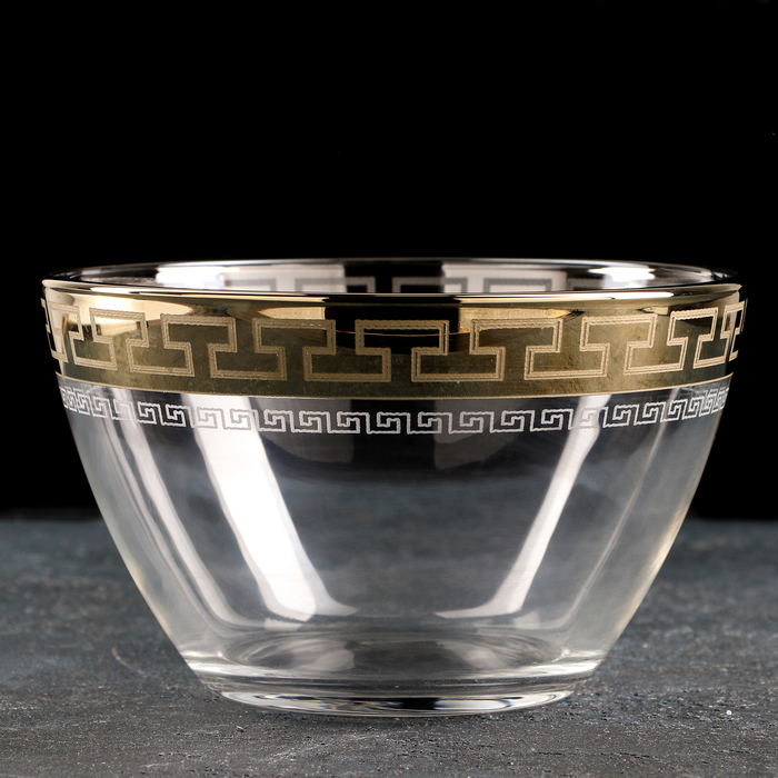 фото Салатник «нэро», 1,75 л, цвет напыления золотой gidglass