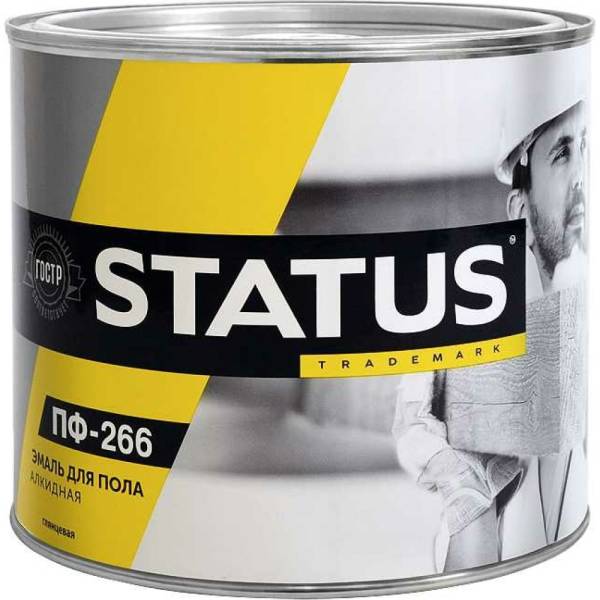 

Краска для пола Радугамалер STATUS ПФ-266 золотисто-коричневая 0,8 кг 4630018082055