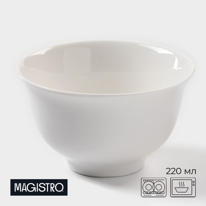 

Салатник фарфоровый Magistro «Кувшинка Бланш», 220 мл, d=10 см, цвет белый, Бланш - с5