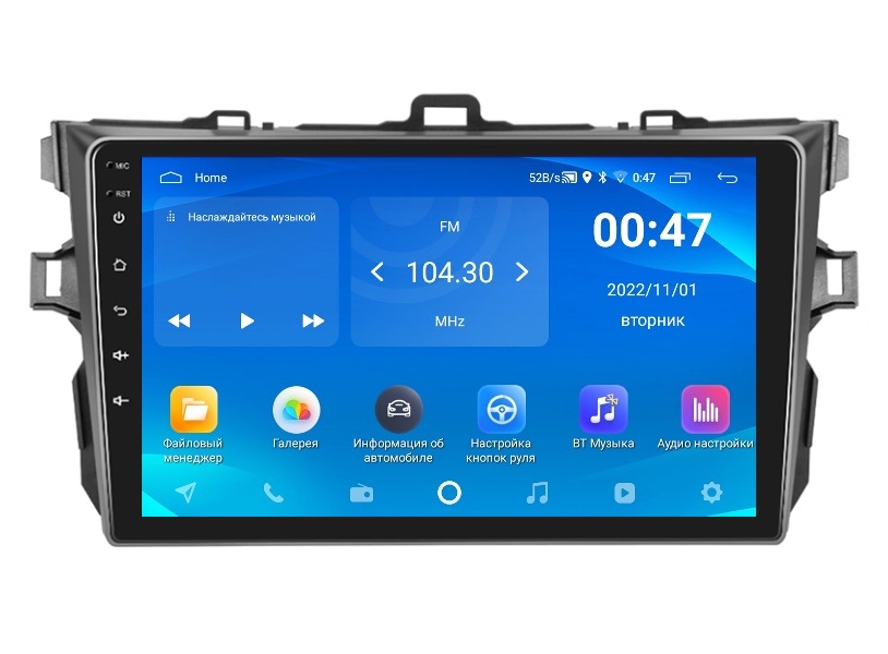 Автомагнитола Car Audio Russia для Toyota Corolla E150 2006-2013, 2GB/32GB, Android, Wi-Fi