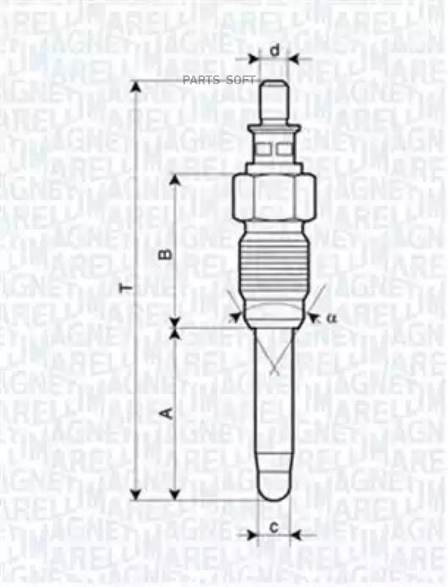 Свеча накала Magneti Marelli 062900059304