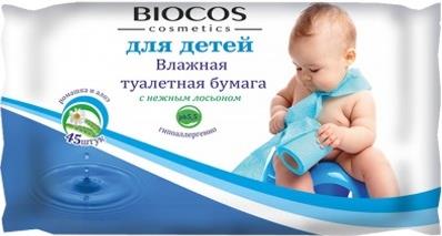 Туалетная бумага Biocos детская влажная влажная туалетная бумага