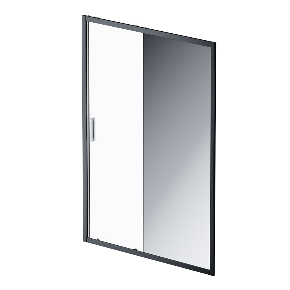 

Душевая дверь в нишу AM.PM Gem W90G-150-1-195BMir, 150x195, раздвижная, черный профиль, Gem W90G-150-1-195BMir