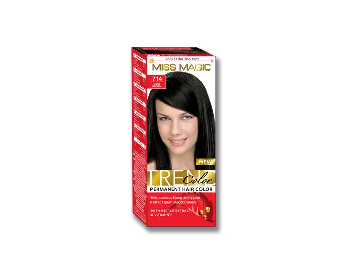 Краска Miss Magic для волос 714 темно-коричневый сокровищница третьяковской галереи рус